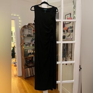 Ralph Lauren cocktail dress with floral appliqués size 12